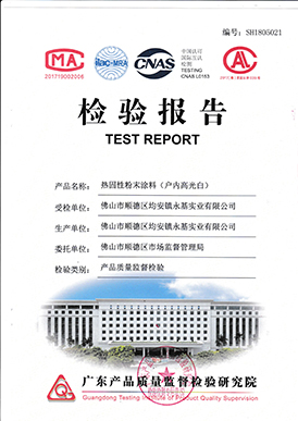 Guangdong Provincial Institute of Product Quality Supervision and Inspection randomly inspects thermosetting powders